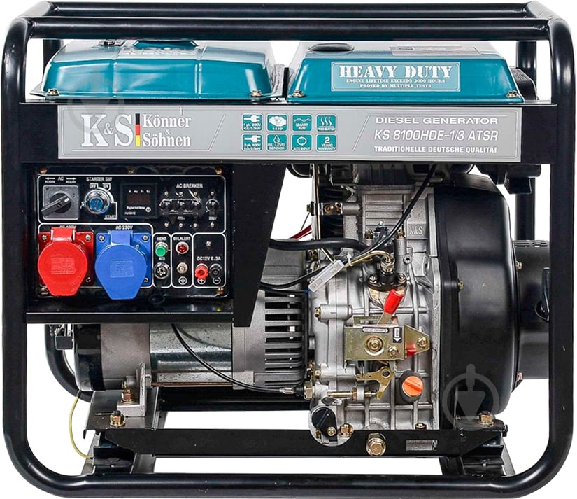 Генератор дизельний Konner&Sohnen 6 кВт / 6,5 кВт 380 В KS 8100 HDE-1/3 ATSR - фото 1 Генератор дизельний Konner&Sohnen 6 кВт / 6,5 кВт 380 В KS 8100 HDE-1/3 ATSR - фото 1