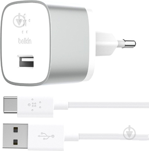 Мережевий зарядний пристрій Belkin Quick Charge with USB-A to USB-C - фото 1