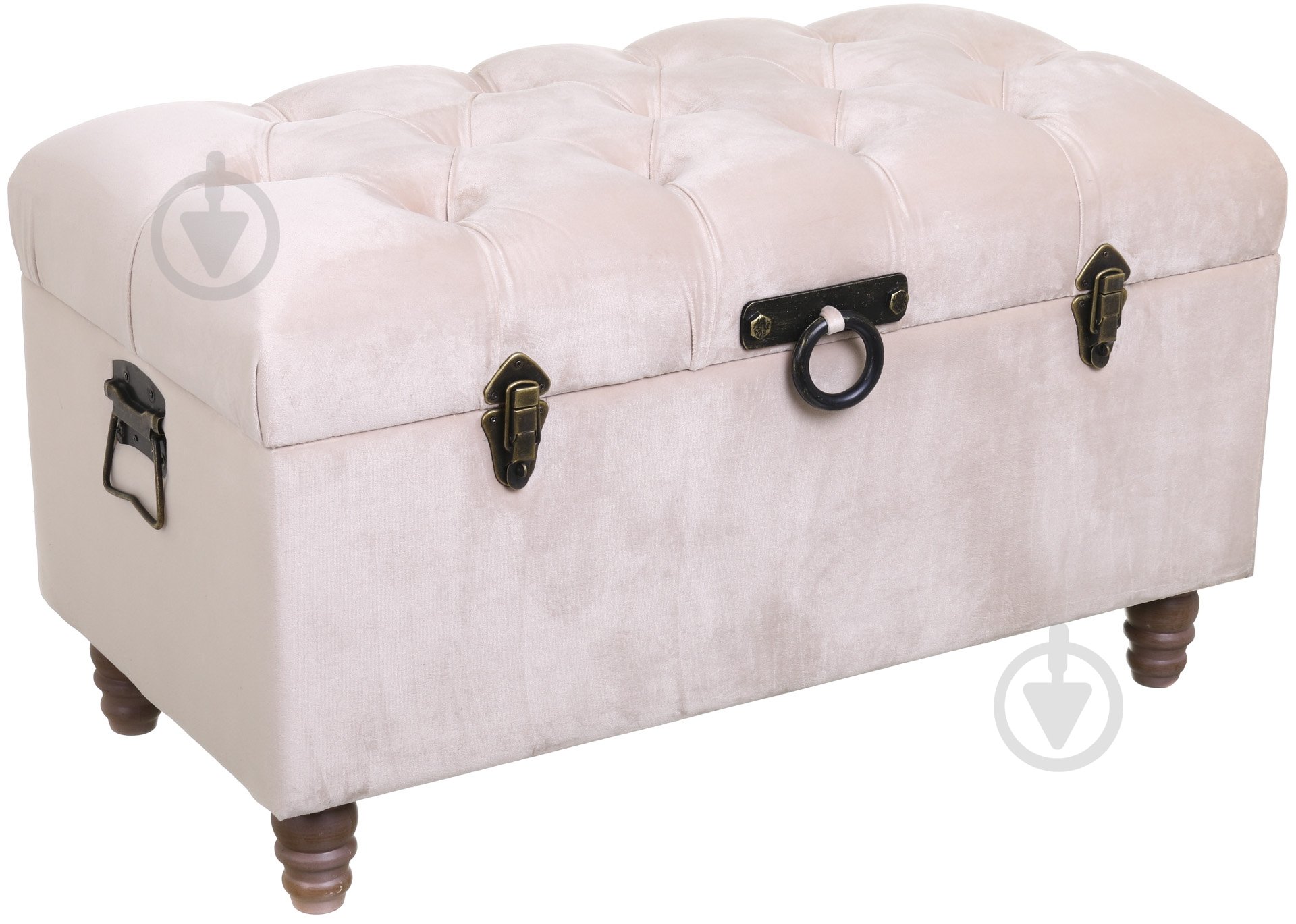 Скриня-пуф Shic B велюр 825х470х420 мм світло-сірий (15B176-C1) - фото 1