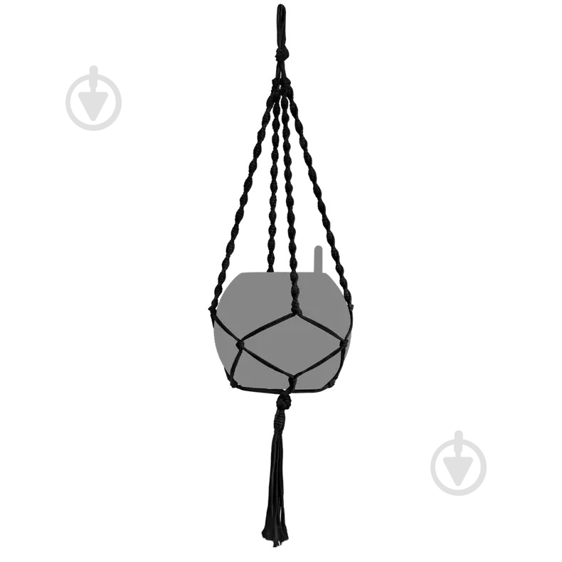 Подвес Macrame BOHO 90 круглый антрацитовый/черный Lechuza (13878) - фото 1 Подвес Macrame BOHO 90 круглый антрацитовый/черный Lechuza (13878) - фото 1