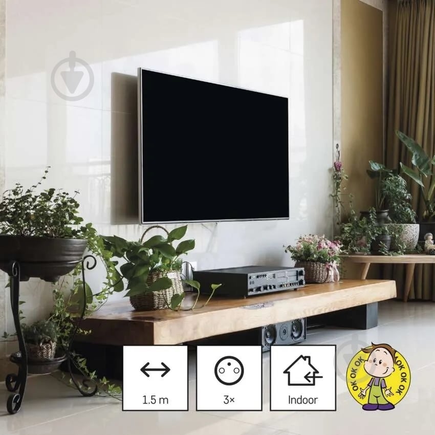 Удлинитель Emos 1 мм² 10A 2300 Вт FRENCH с заземлением 3 гн. черный 1,5 м PC0311_FR - фото 3