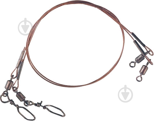 Повідець Balzer 9 кг 50 см 2 шт. 1x7 з вертлюжком і засувкою - фото 1