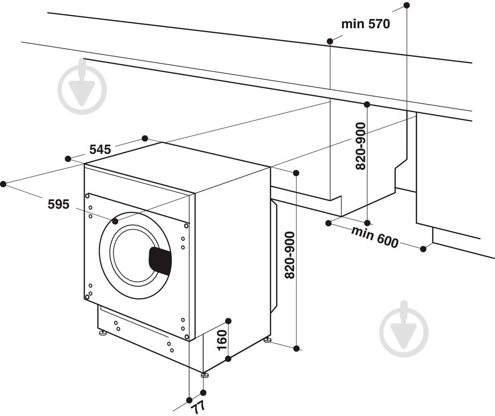 Стиральная машина Whirlpool WMWG71484E встраиваемая - фото 8 Стиральная машина Whirlpool WMWG71484E встраиваемая - фото 8