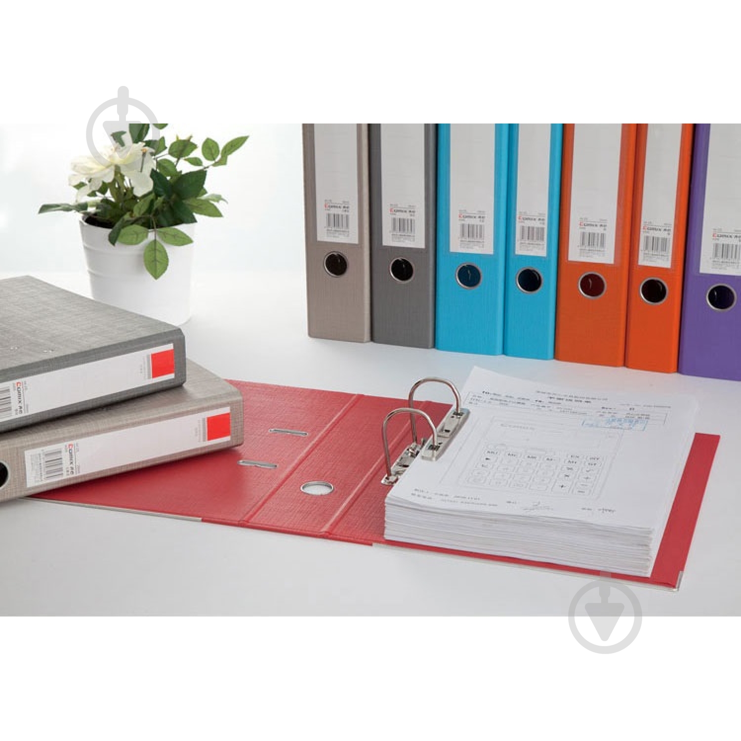 Папка-регистратор А4 70 мм PP двухсторонняя синий A306-BL Comix - фото 4 Папка-регистратор А4 70 мм PP двухсторонняя синий A306-BL Comix - фото 4