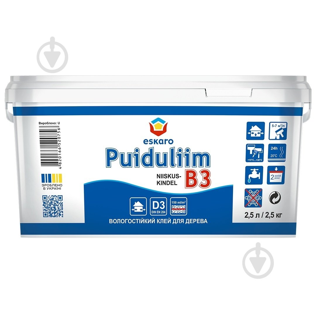 Клей для деревини Eskaro B-3 2,5 л - фото 1
