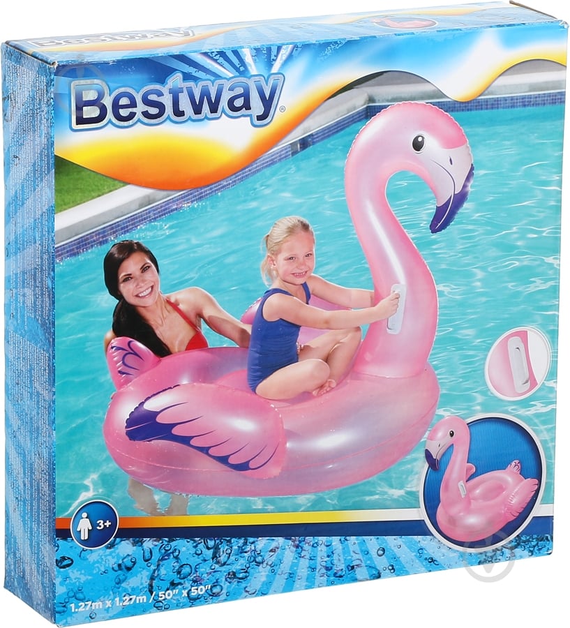 Кресло надувное Bestway 41122 Фламинго 127х127 см - фото 5 Кресло надувное Bestway 41122 Фламинго 127х127 см - фото 5