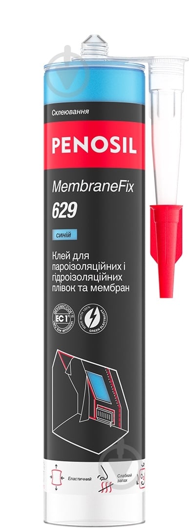 Клей PENOSIL MembraneFix 629 для пленок и мембран 290 мл голубой - фото 1