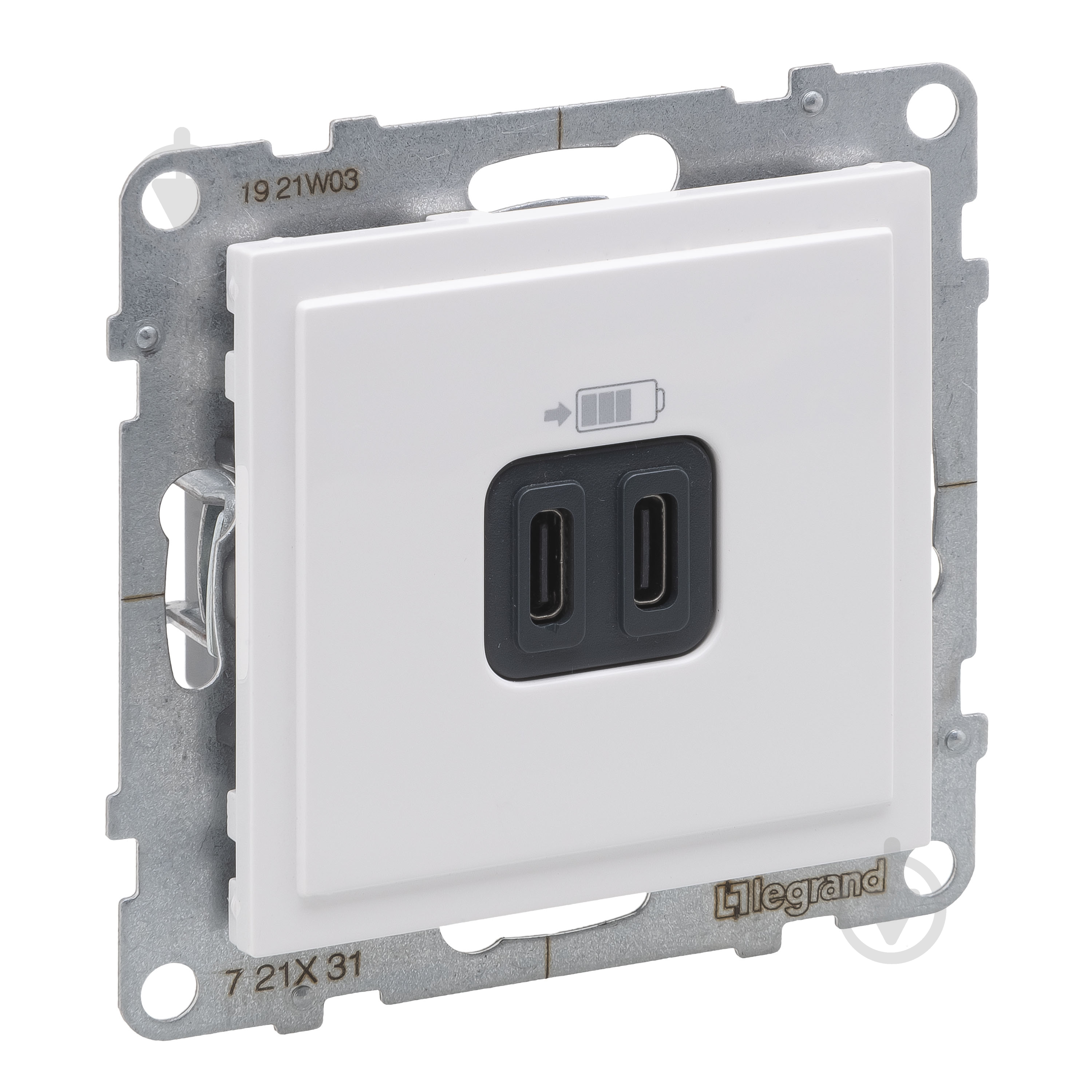 Розетка USB Legrand Suno IP20 белый 721131 - фото 1