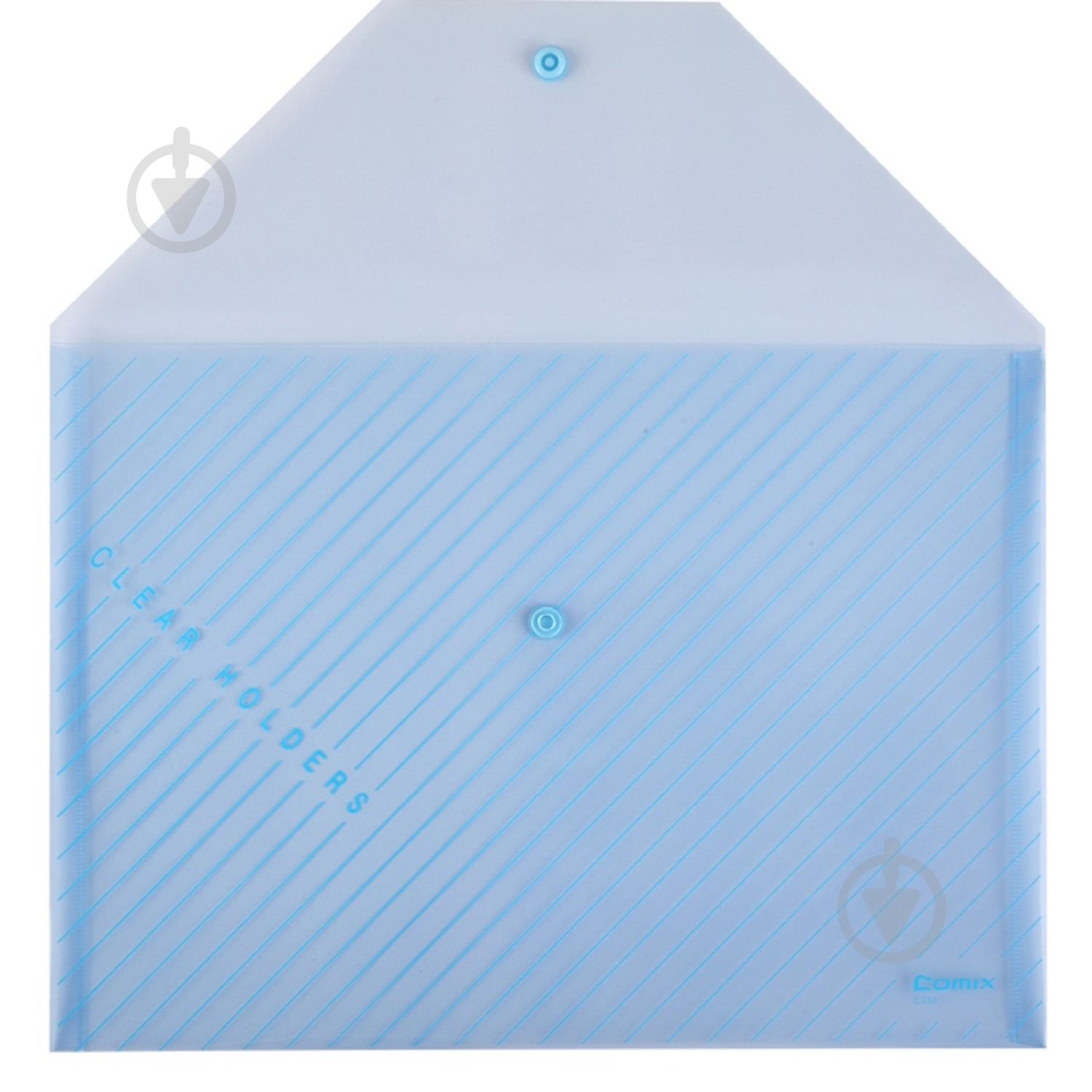 Папка-конверт на кнопке А4 прозрачный синий C330-BL Comix - фото 3 Папка-конверт на кнопке А4 прозрачный синий C330-BL Comix - фото 3