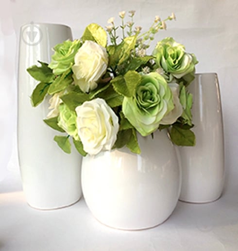 Ваза керамическая Eterna 706-18 17 см белая - фото 2 Ваза керамическая Eterna 706-18 17 см белая - фото 2