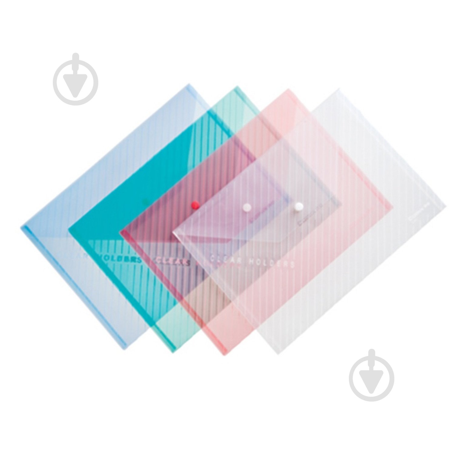 Папка-конверт на кнопке А4 прозрачный зеленый C330-G Comix - фото 1