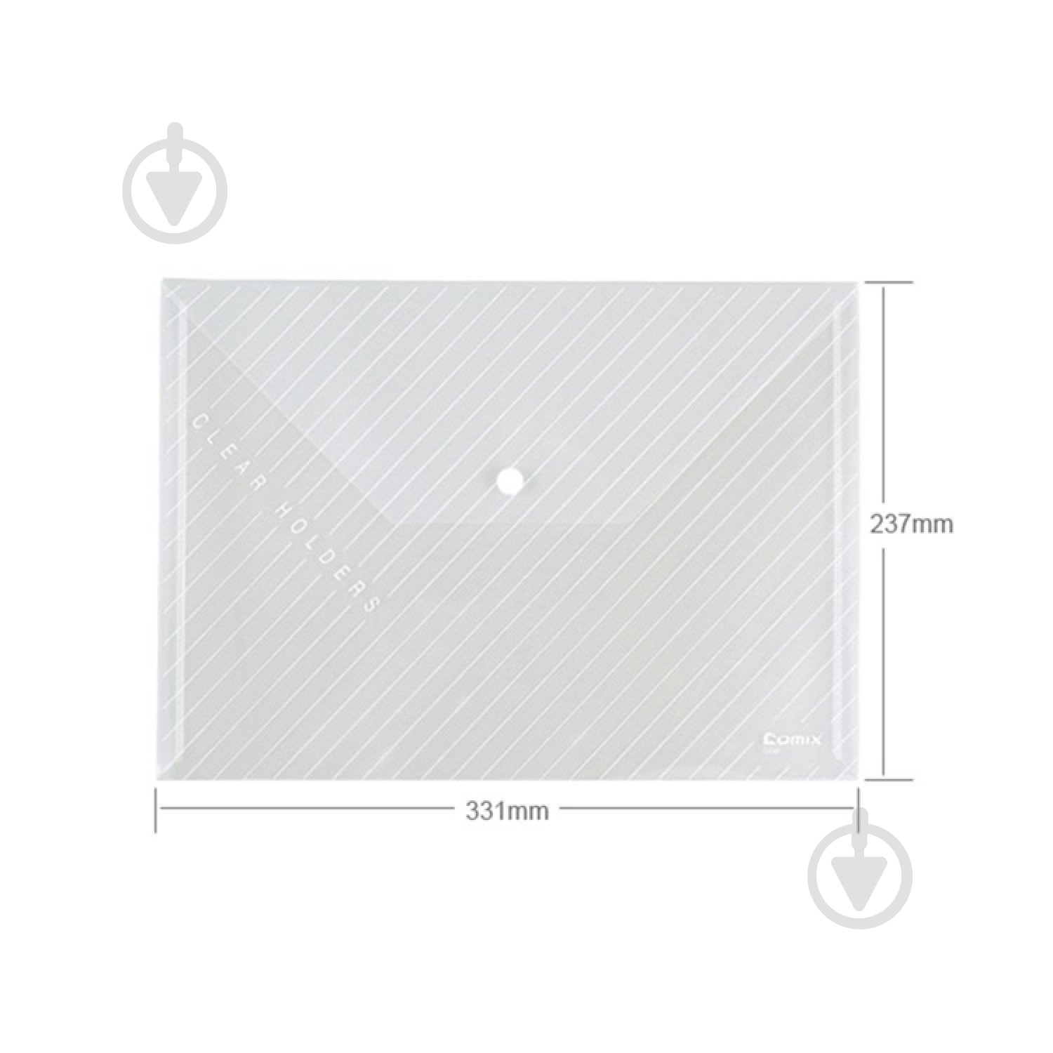 Папка-конверт на кнопке А4 прозрачный зеленый C330-G Comix - фото 3