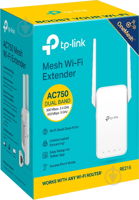 Точка доступа TP-Link AC750 Extender (RE215) - фото 8