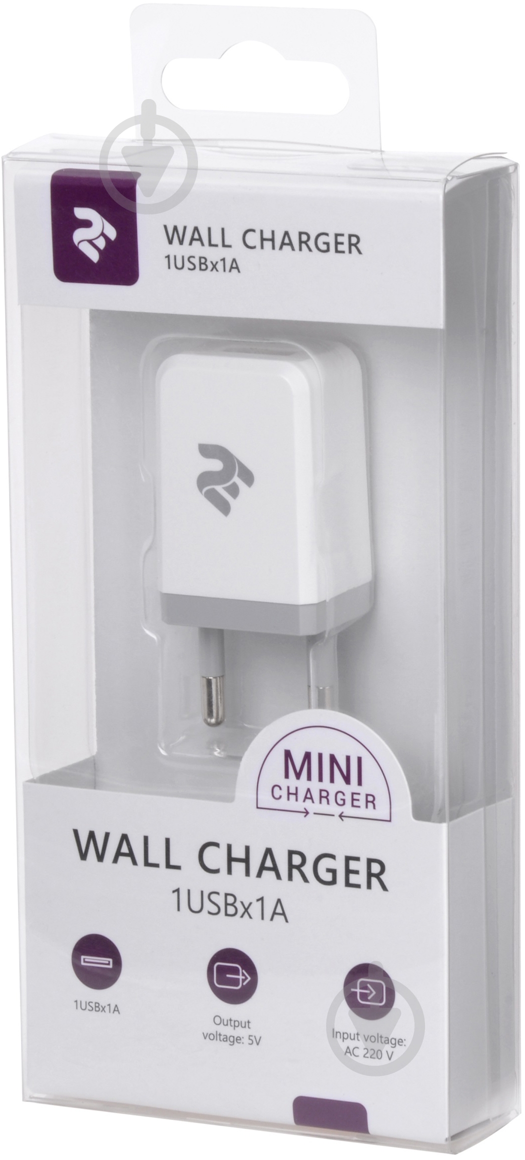 Сетевое зарядное устройство 2E Wall Charger USB 1A - фото 4