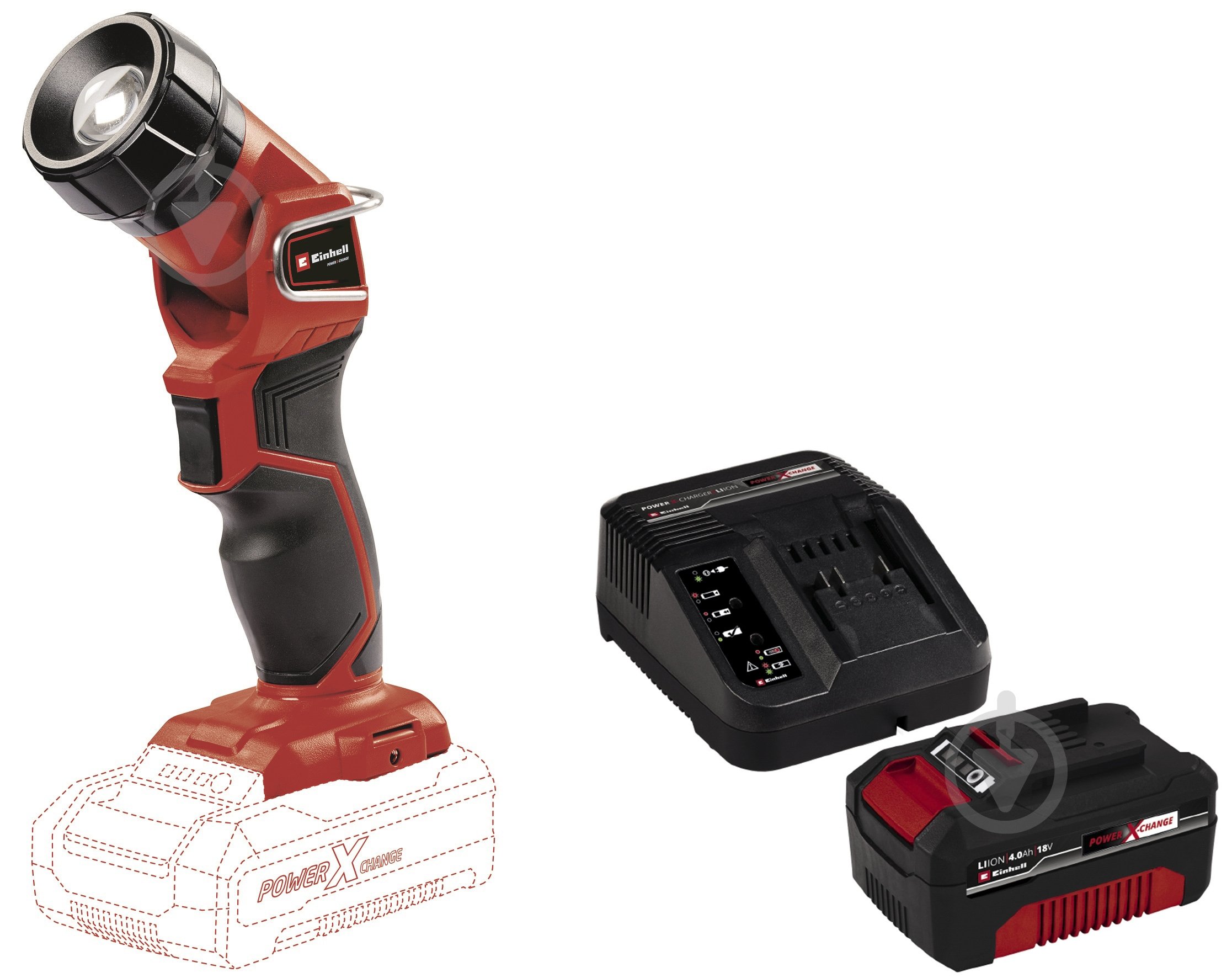 Фонарь Einhell 18,0V Power X-Change TE-CL 4514130 Set3 - фото 1 Фонарь Einhell 18,0V Power X-Change TE-CL 4514130 Set3 - фото 1