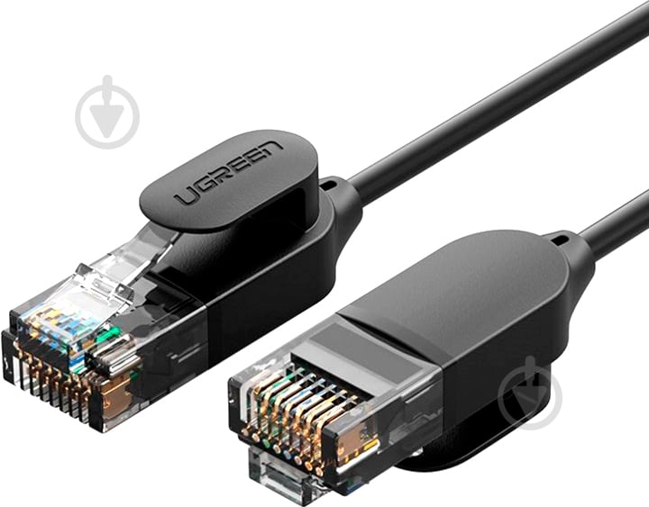 Патч-корд UGREEN NW122 CAT 6A Pure Copper Ethernet Cable OD2.8 70334 2 м черный - фото 1