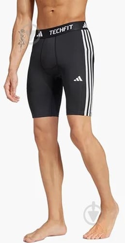 Тайтсы Adidas Techfit Compression Training 3-Stripes Short IN5589 р.S черный - фото 5