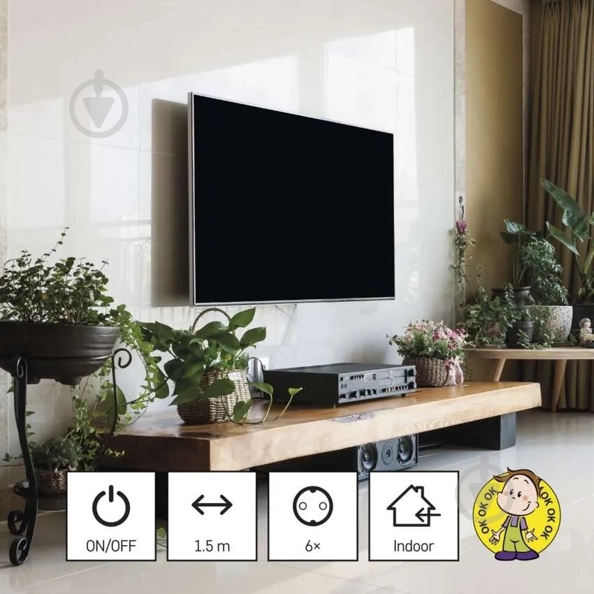 Подовжувач з вимикачем Emos 1,5 мм² 16A 3680 Вт із заземленням 6 гн. чорний 1,5 м PC1621R - фото 6 Подовжувач з вимикачем Emos 1,5 мм² 16A 3680 Вт із заземленням 6 гн. чорний 1,5 м PC1621R - фото 6