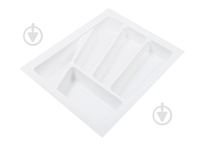 Лоток для столових приборів Verso 330x430x40 мм фасад 400 мм пластиковий білий - фото 1