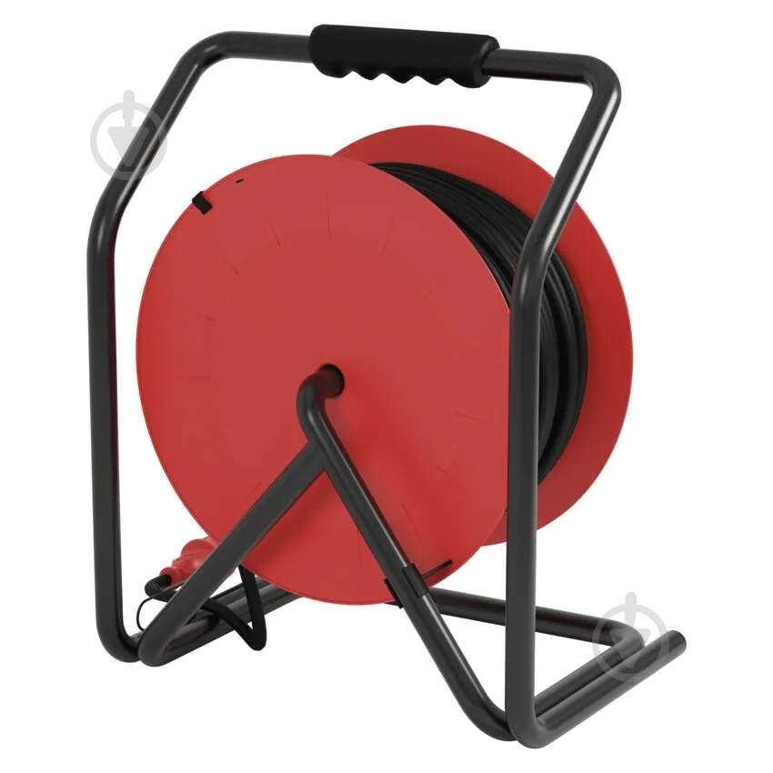 Подовжувач на котушці Emos 2,5 мм² 15A 3500 Вт IP44 гума із заземленням 4 гн. чорний 50 м P19221 - фото 9