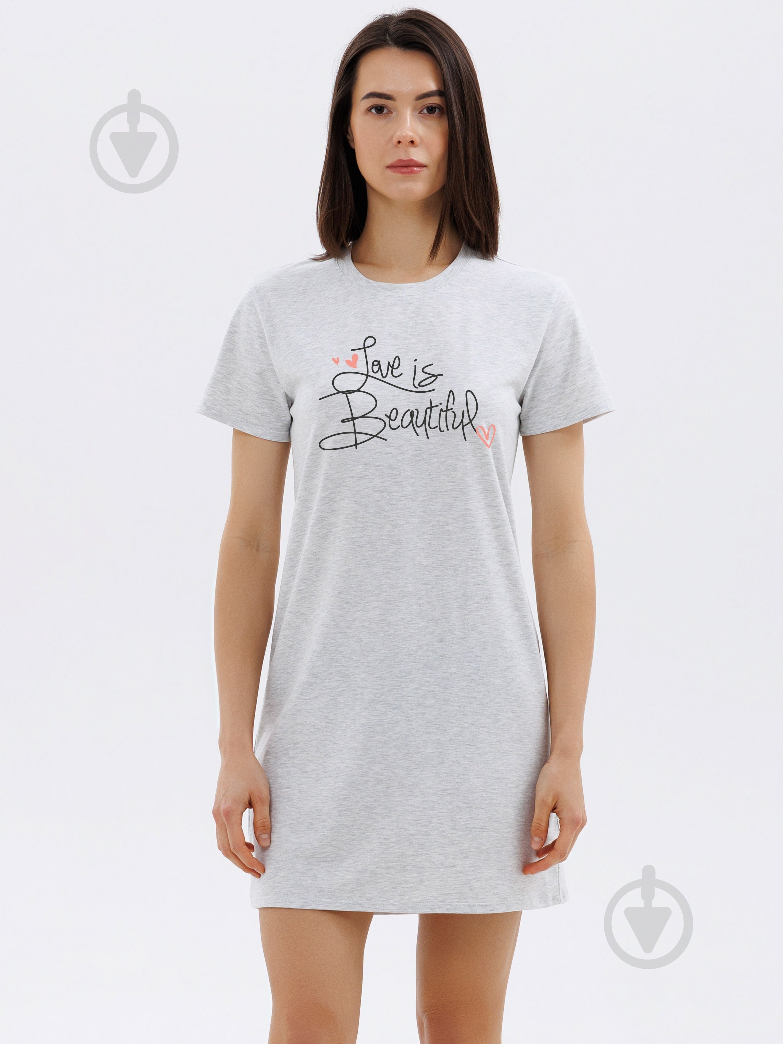 Туника домашняя Roksana AMORETTE №1761/16310 р.S серый - фото 1