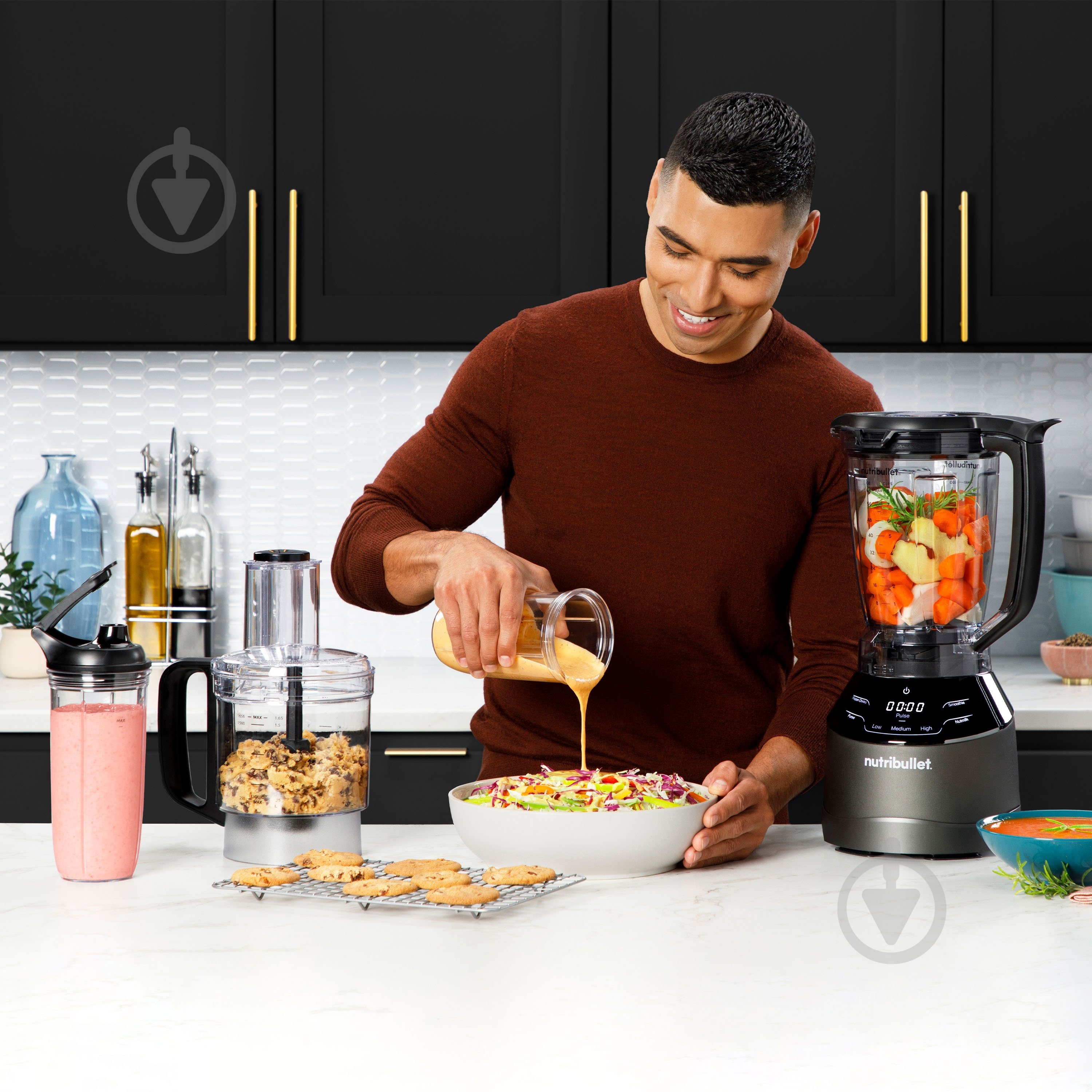 Блендер стаціонарний NUTRIBULLET NBF580B Triple Prep System - фото 15