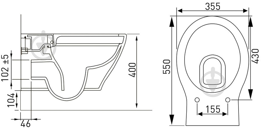 Комплект инсталляции Imprese i8109 + унитаз Praha Rimless i1102 - фото 4