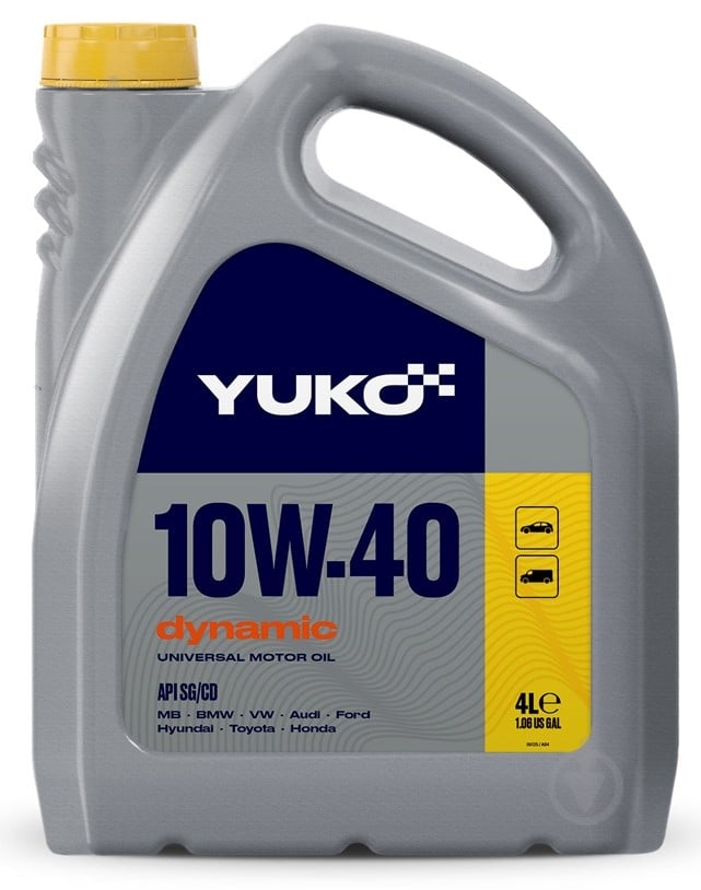 Моторное масло полусинтетическое YUKO (VUKO) Dynamic 10W-40 4 л (26324) - фото 1