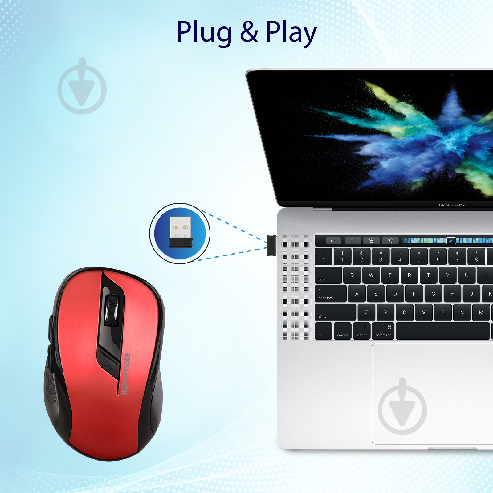 Мышь Promate Clix-7 red - фото 5