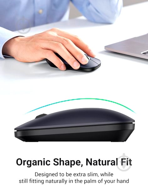 Мышка беспроводная UGREEN MU001 Portable Wireless Mouse black (90372) - фото 7