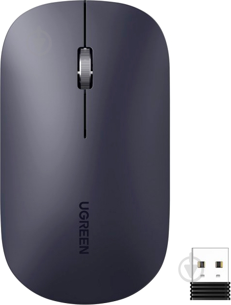 Мышка беспроводная UGREEN MU001 Portable Wireless Mouse black (90372) - фото 2