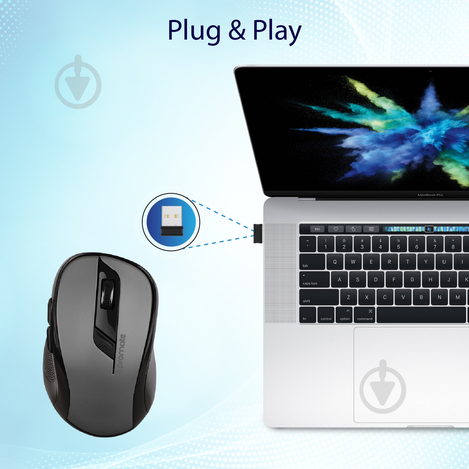 Мышь Promate Clix-7 black - фото 4