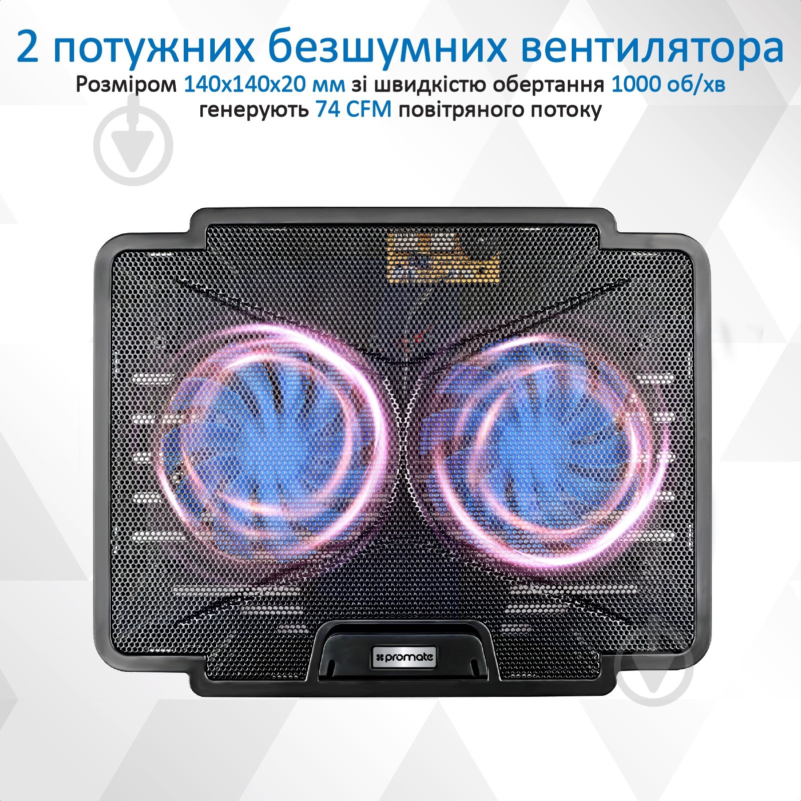 Підставка для ноутбука Promate Airbase-1 Black (airbase-1.black) - фото 3