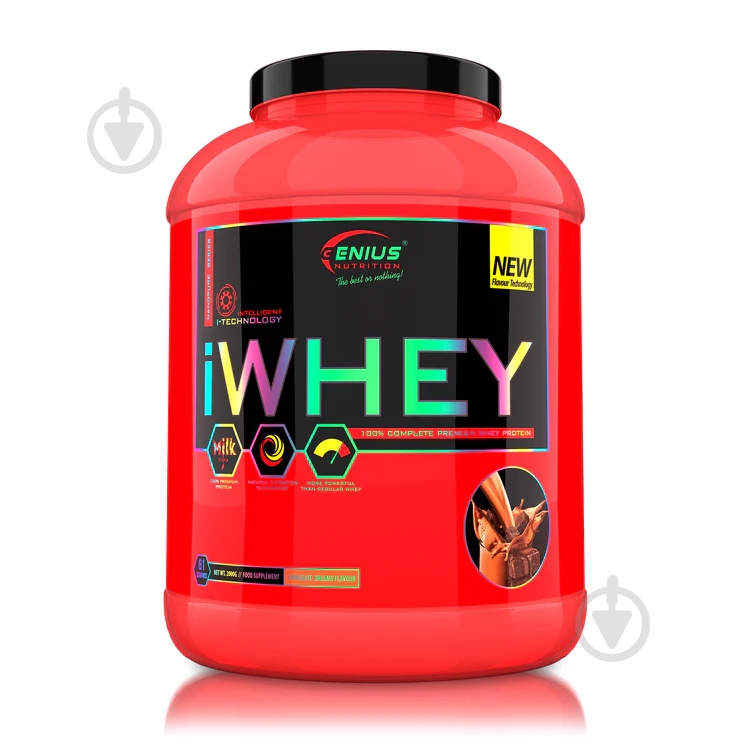 Протеин Genius Nutrition iWhey шоколадный 2000 г - фото 1