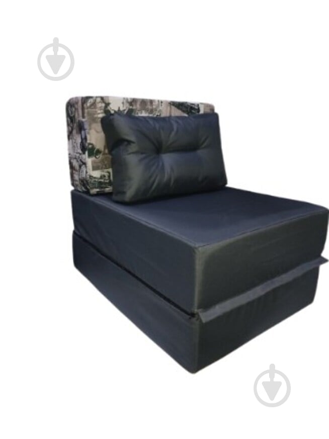 Диван-крісло Примтекс Плюс LOUNGE PPU XXL OX-312/PT-05 з подушкою 60х35 см принт Paris сірий - фото 3