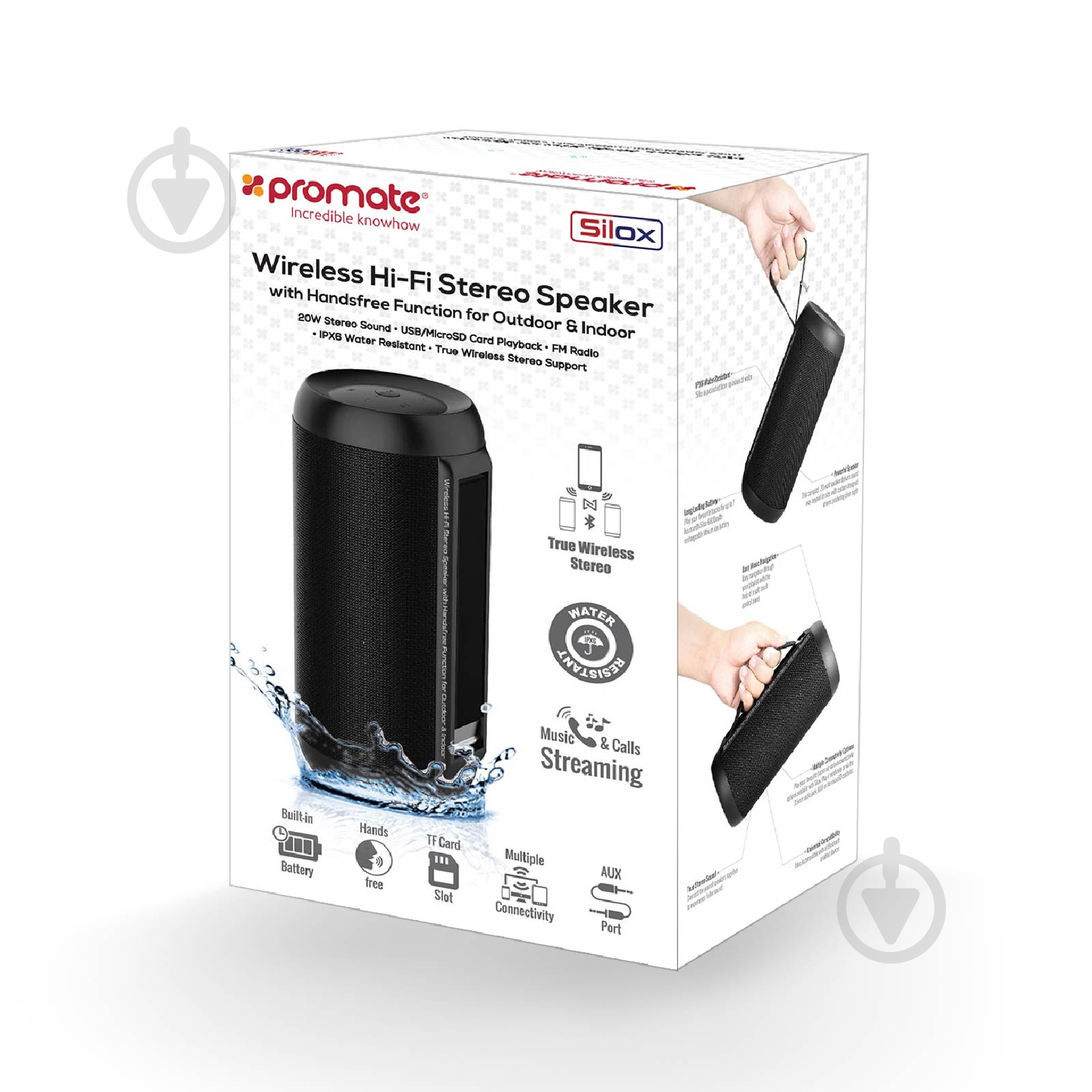 Портативная колонка Promate Silox 2.0 black (silox.black) - фото 10