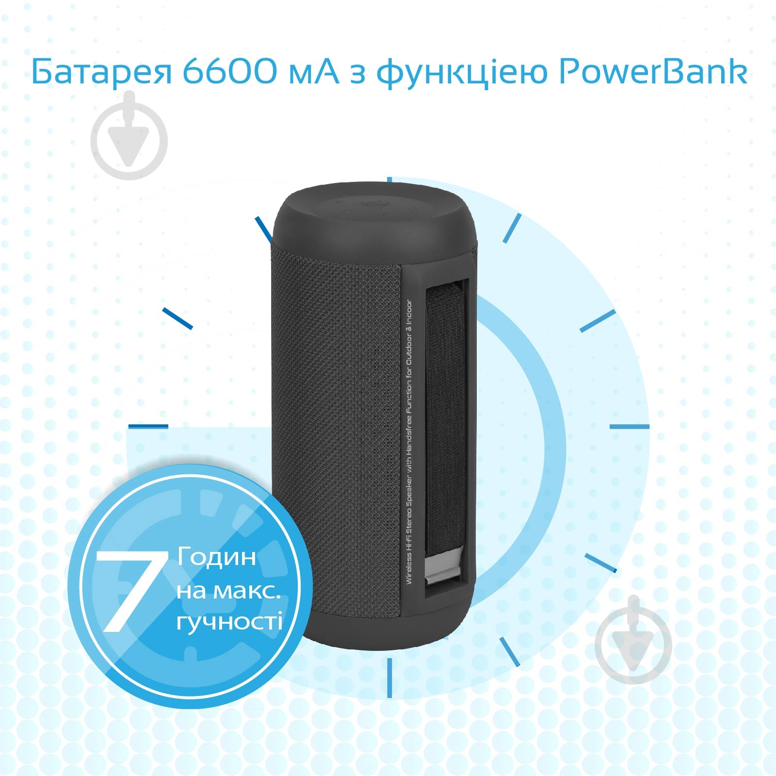Портативная колонка Promate Silox 2.0 black (silox.black) - фото 6