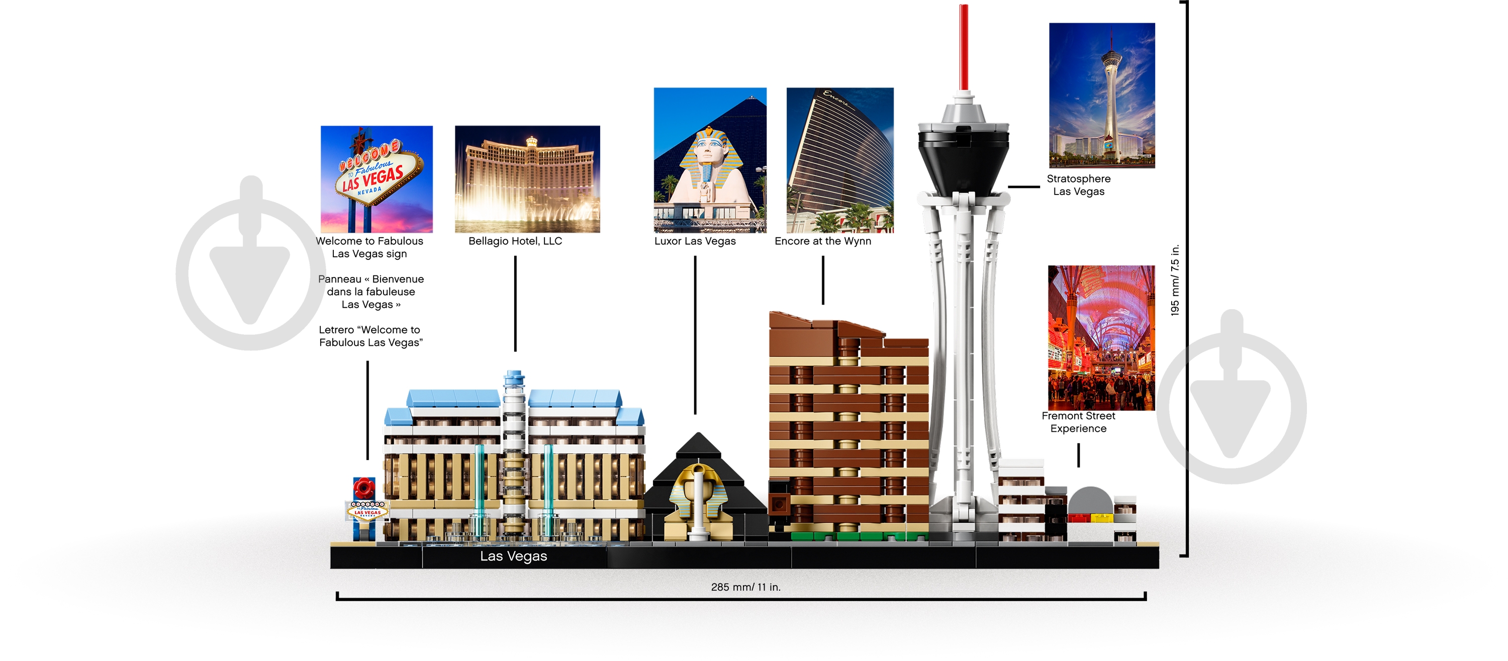 Конструктор LEGO Architecture Лас-Вегас 21047 - фото 4 Конструктор LEGO Architecture Лас-Вегас 21047 - фото 4
