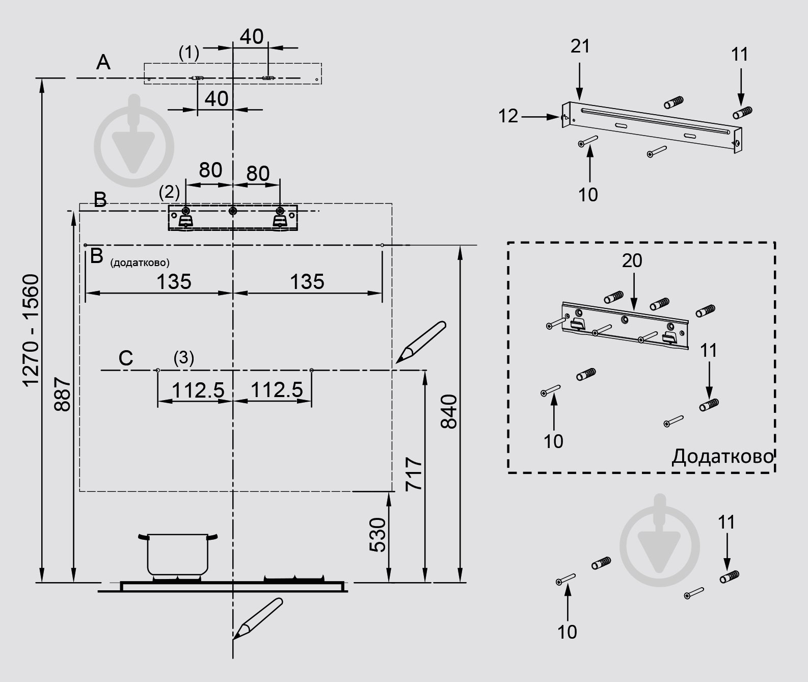 Вытяжка Interline FLOW WH A/60/GL/M - фото 14