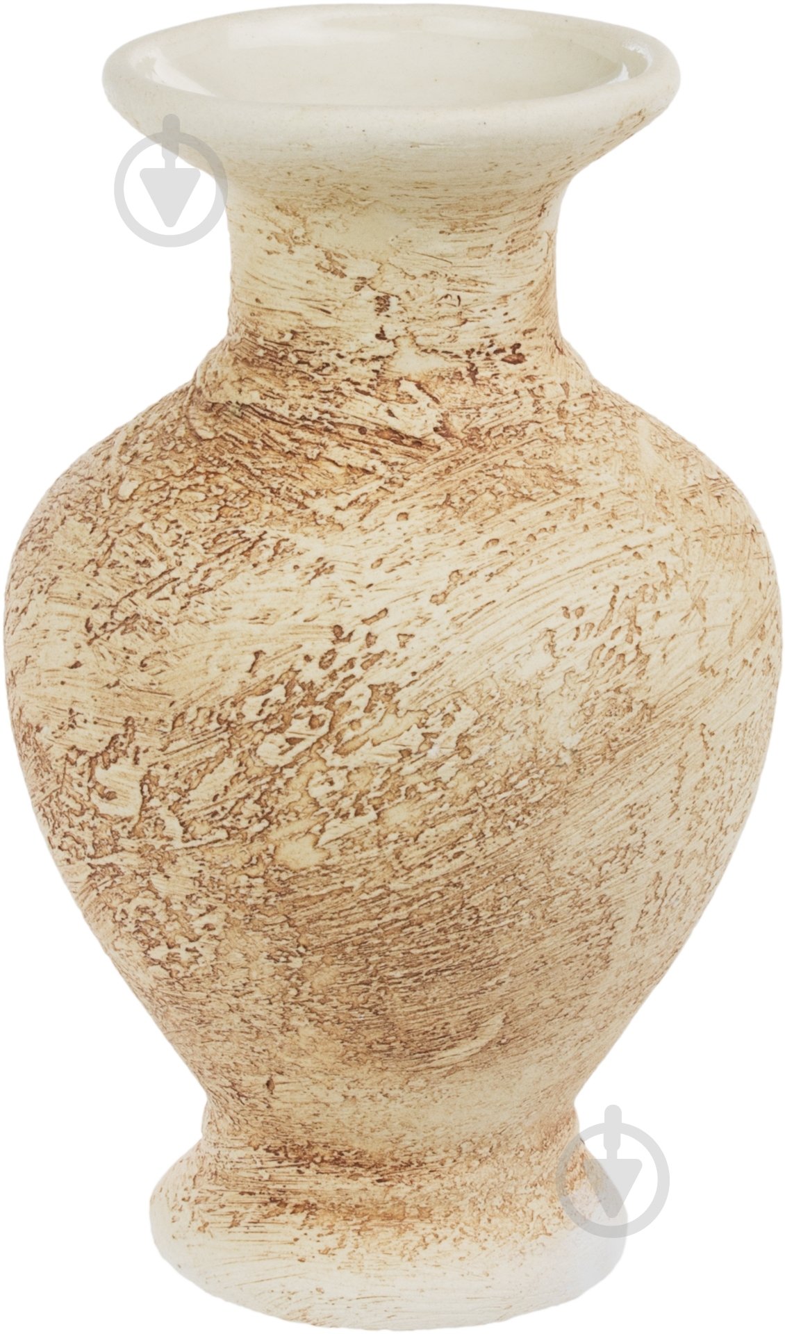 Ваза керамическая Бисквит 16 см 16 см песочная - фото 1