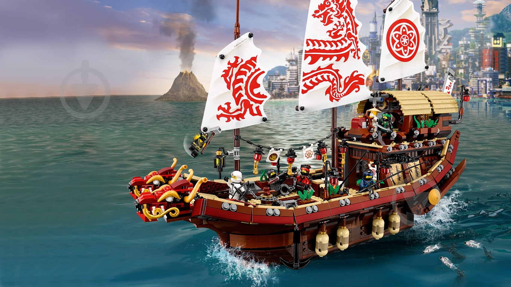 ᐉ Конструктор LEGO Ninjago Летающий корабль Мастера Ву 70618