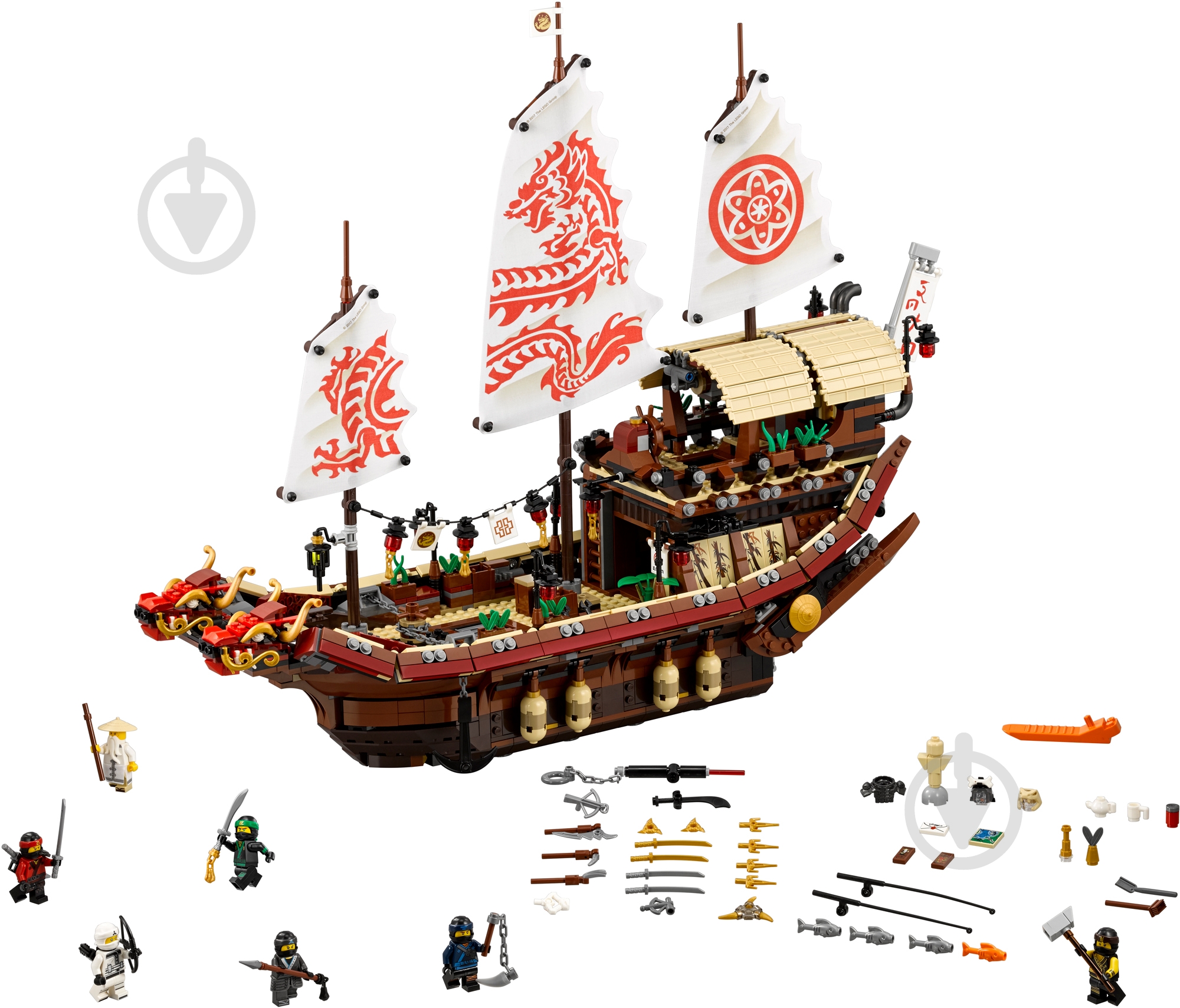 Конструктор LEGO Ninjago Летающий корабль Мастера Ву 70618 - фото 3 Конструктор LEGO Ninjago Летающий корабль Мастера Ву 70618 - фото 3