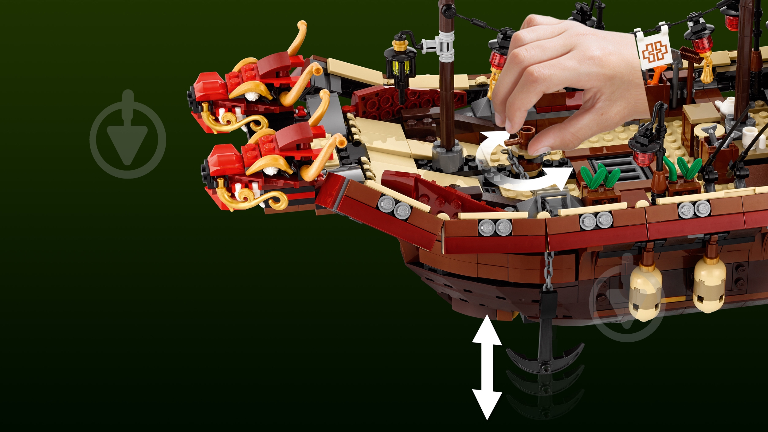 Конструктор LEGO Ninjago Летающий корабль Мастера Ву 70618 - фото 11 Конструктор LEGO Ninjago Летающий корабль Мастера Ву 70618 - фото 11