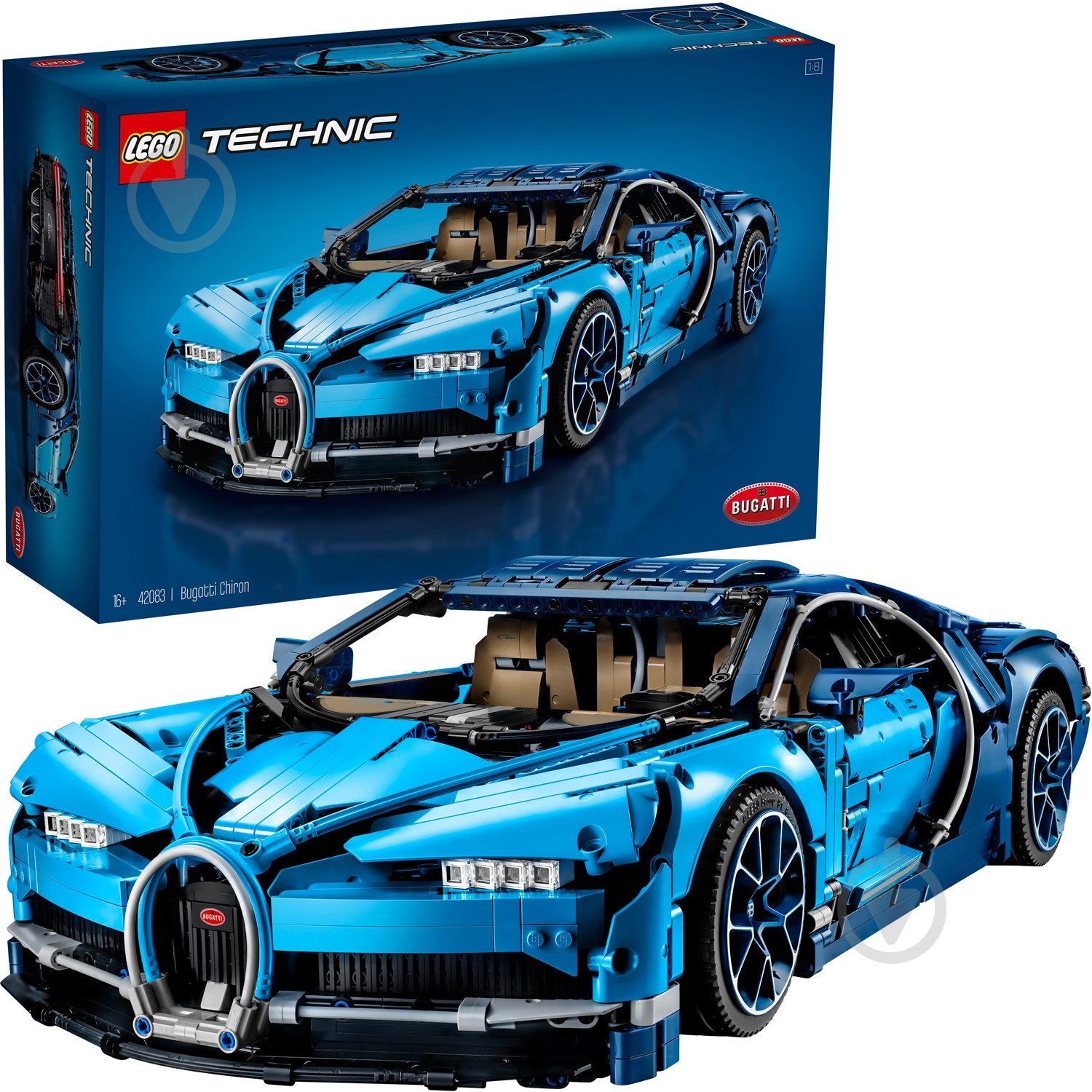 Конструктор LEGO Technic Автомобиль Bugatti Chiron 42083 - фото 5 Конструктор LEGO Technic Автомобиль Bugatti Chiron 42083 - фото 5