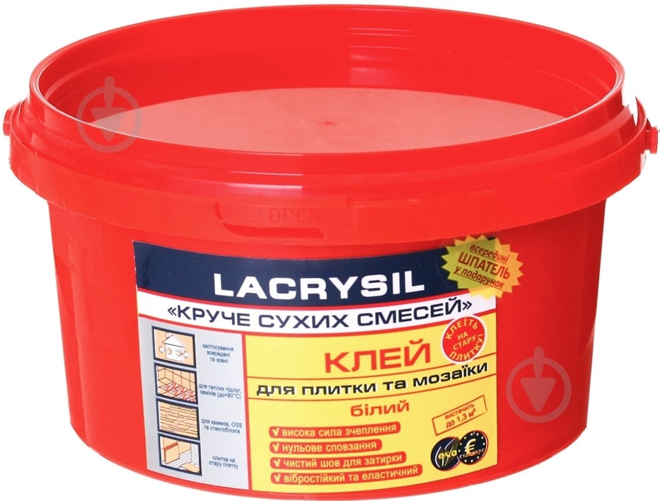 Клей для плитки Lacrysil Крутіше за сухі суміші 1 кг - фото 1