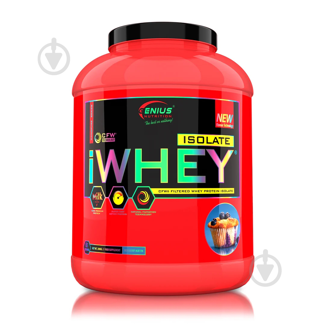 Протеин Genius Nutrition iWhey isolate черника 2000 г - фото 1 Протеин Genius Nutrition iWhey isolate черника 2000 г - фото 1