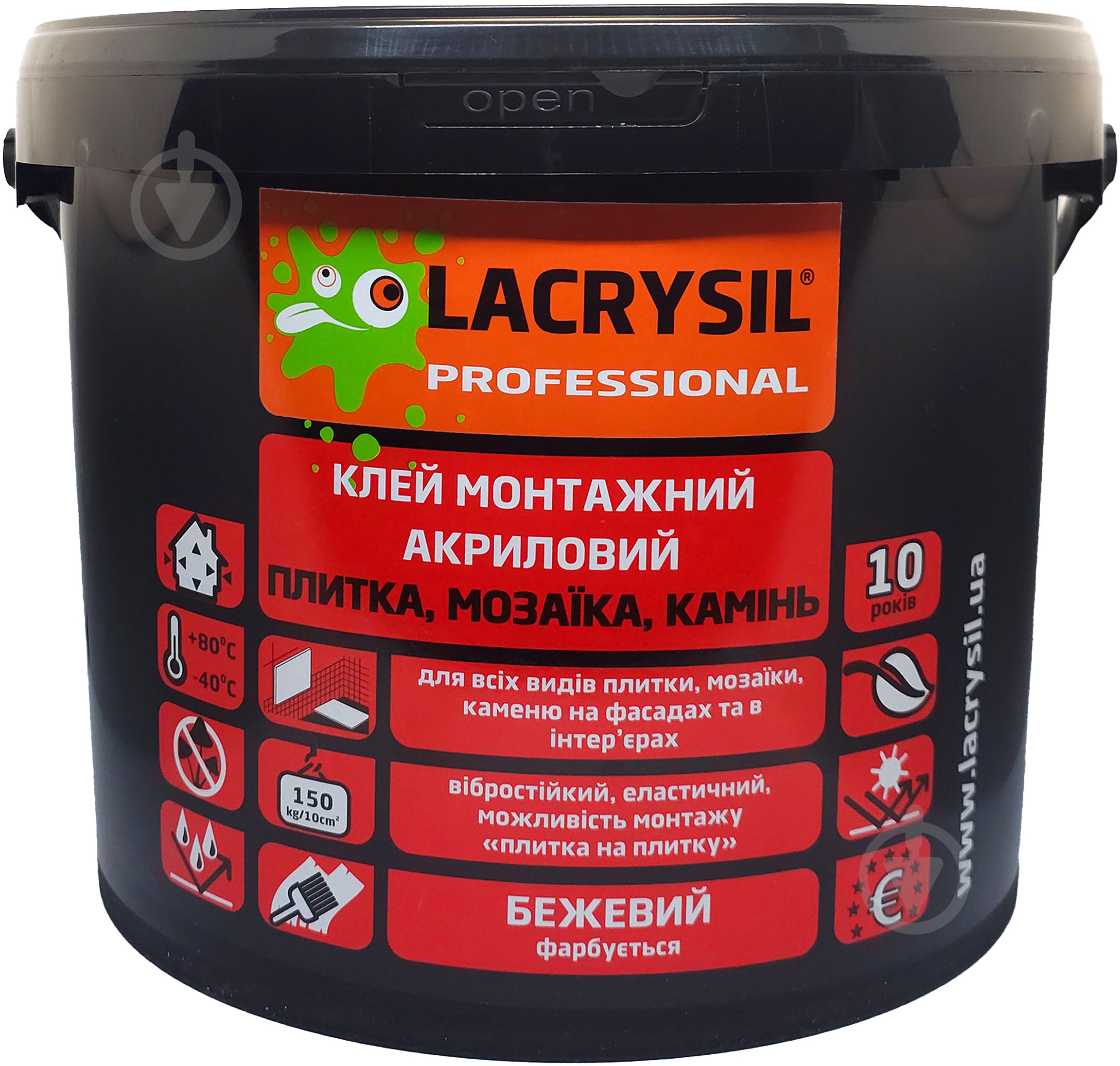 Клей для плитки та мозаїки Lacrysil монтажний акриловий 15 кг - фото 2