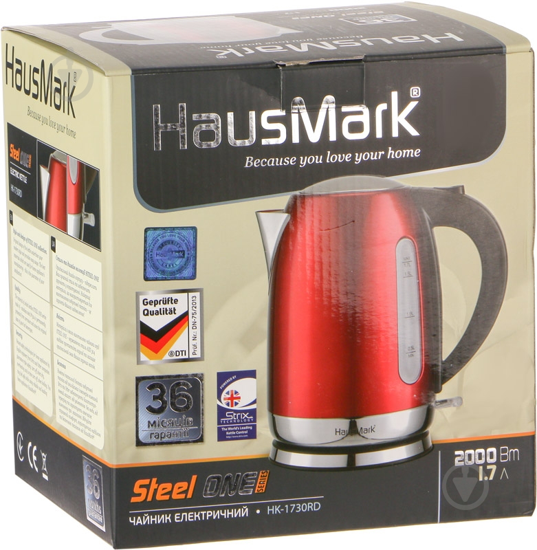 Электрочайник HausMark HK-1730RD - фото 6 Электрочайник HausMark HK-1730RD - фото 6