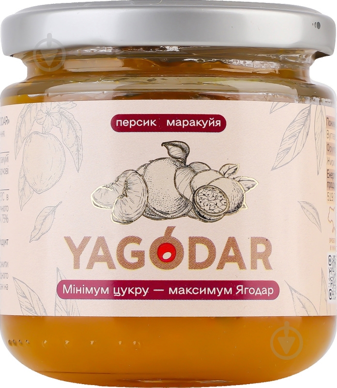 Джем YAGODAR Персик Маракуйя 210 г - фото 1 Джем YAGODAR Персик Маракуйя 210 г - фото 1