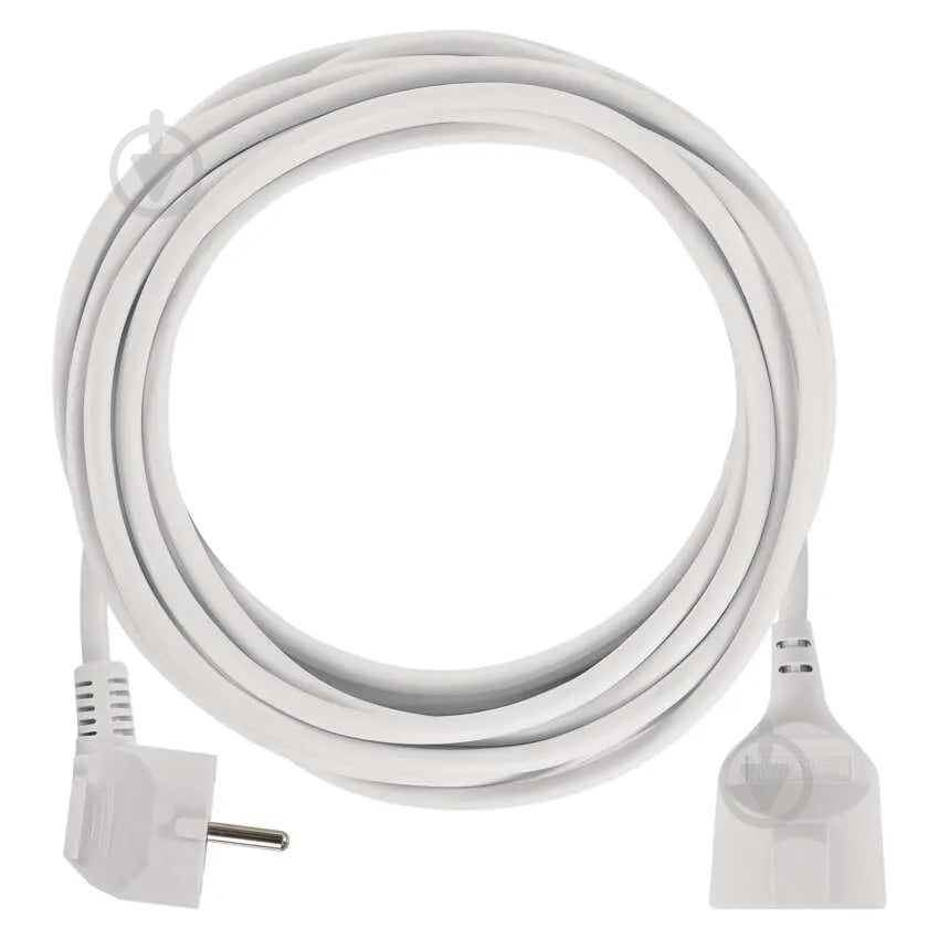 Подовжувач Emos 1,5 мм² 16A 3680 Вт із заземленням 1 гн. білий 7 м P0127R - фото 2